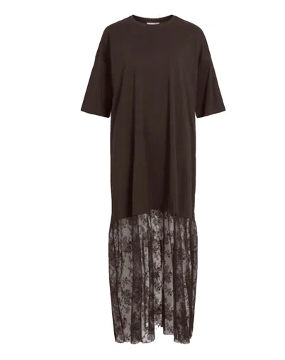 Vila - VIKata Oversize Lace Kjole - Coffee Bean